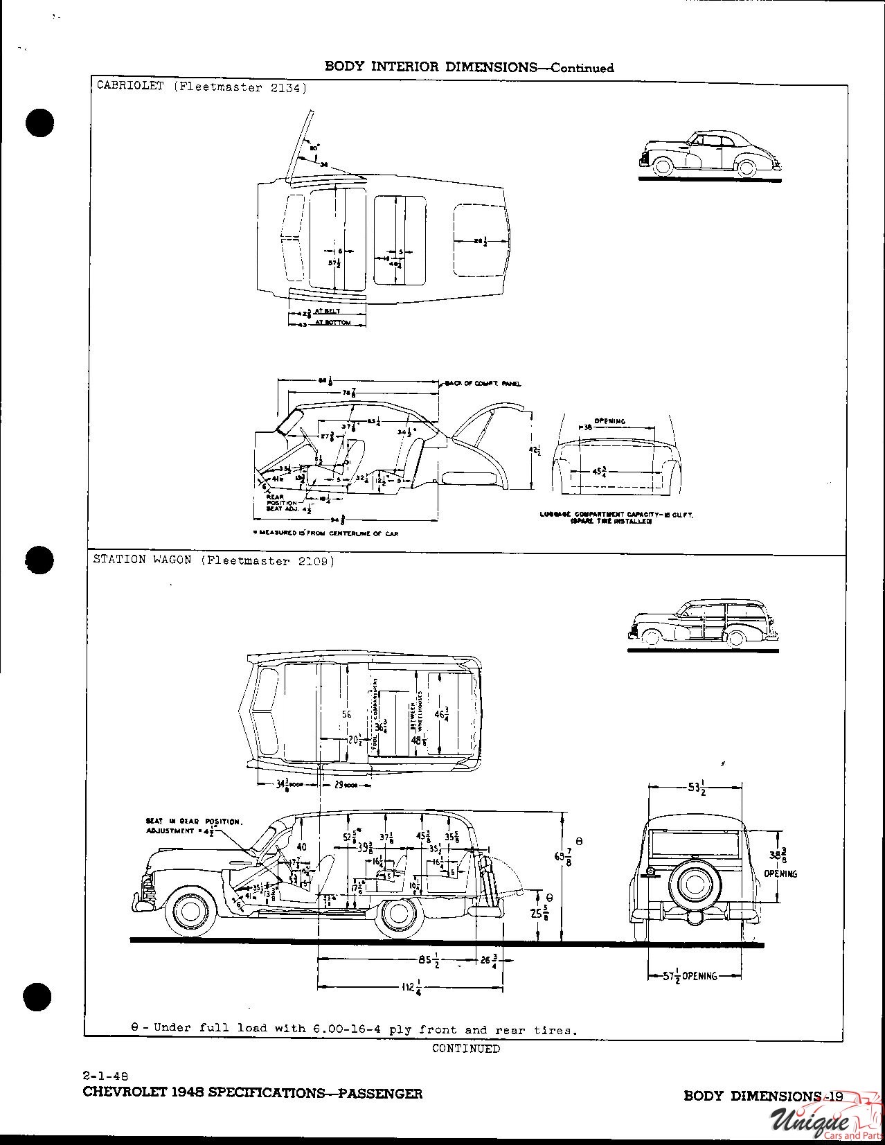 1948 Chevrolet Specifications Page 32